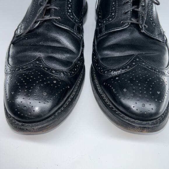 Allen Edmonds Mens Stuttgart Oxford Shoes Black Wingtip Lace Up Leather 10.5 main image 5